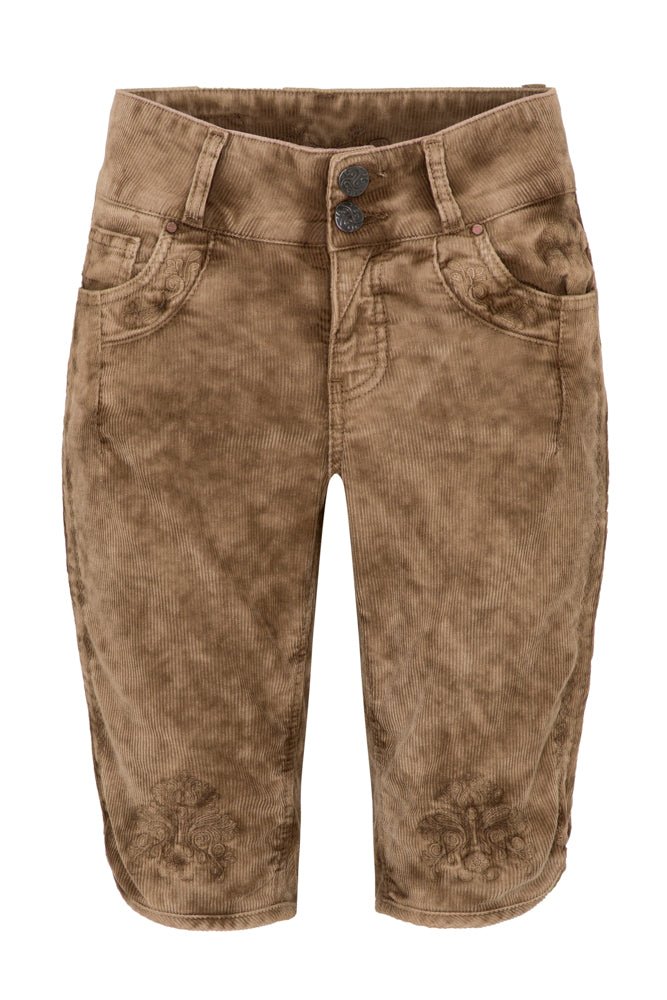 HENDRINA BERMUDA CORD Trachten-Hose Damen – Hangowear Cord-Bermuda für Oktoberfest