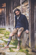 HENRI Detailansicht – Hangowear Trachten-Shorts Herren mit Stickerei