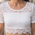 BONITA Damen-Bluse Weiß Detailansicht am Model – Hangowear