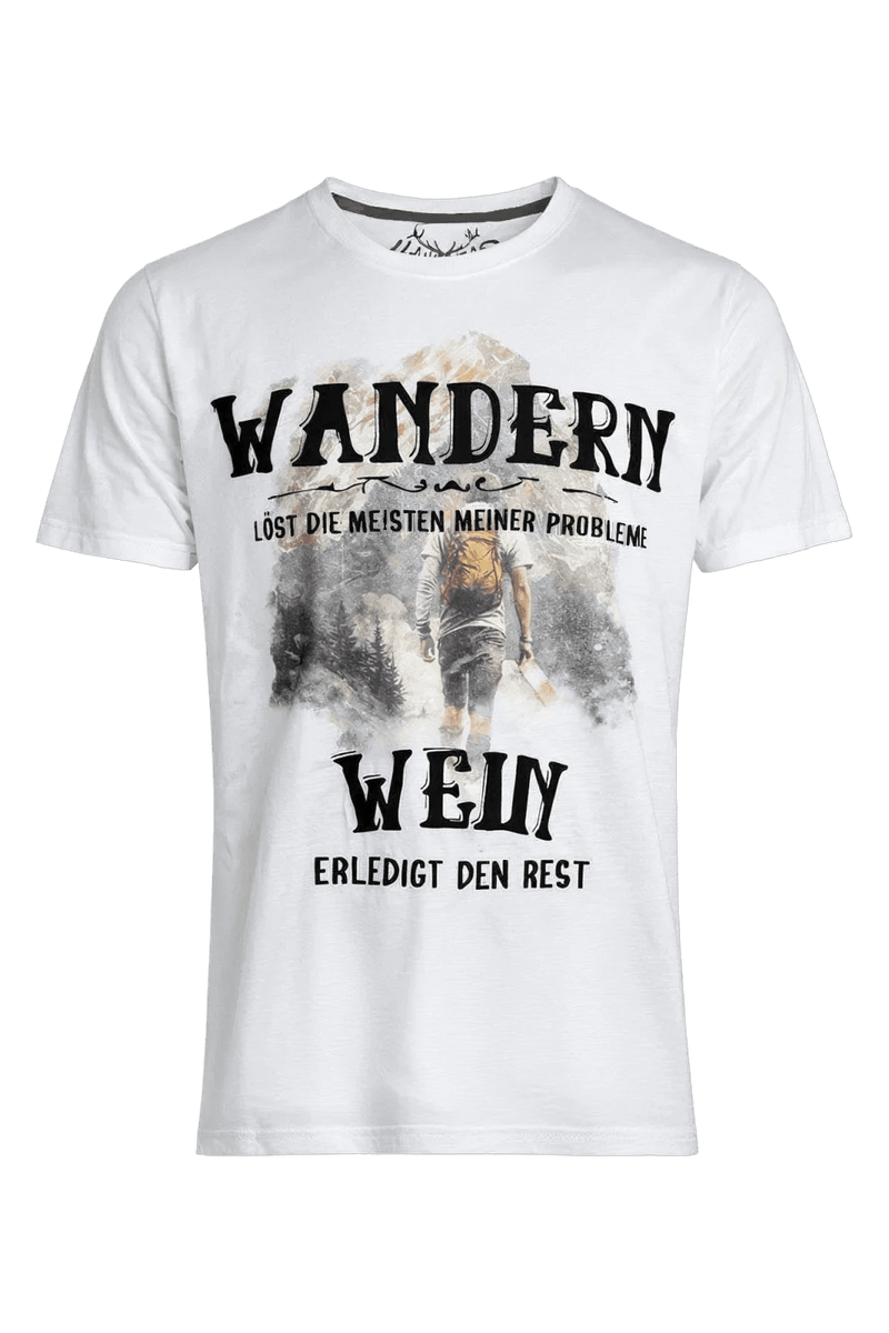BORIS Herren-Shirt Weiß Vorderansicht als Freisteller – Hangowear
