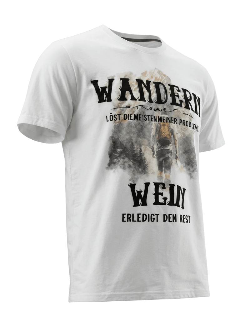 BORIS Herren-Shirt Weiß Vorderansicht in Trageform – Hangowear
