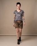 DOTTIE Damen-Shirt Grau am Model in Bewegung – Hangowear