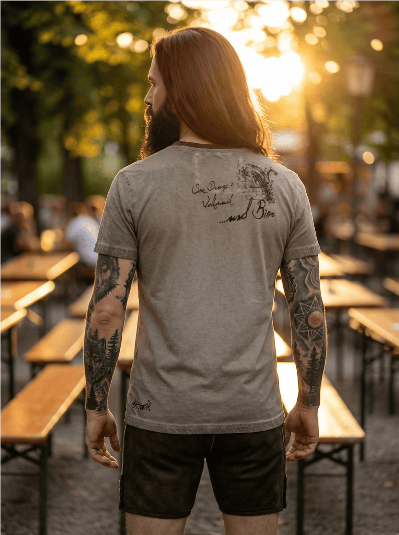 BONIFAZ Trachten-Shirt Detail – Hangowear Herren Trachten-Polo