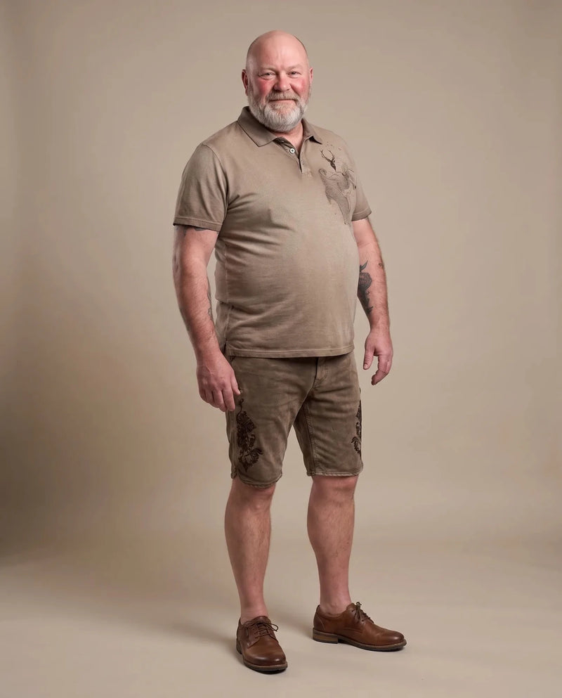HANNES Herren-Hose Schlamm am Model, Vorderansicht – Hangowear