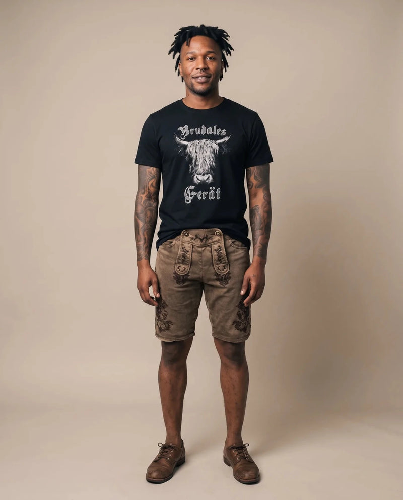 HENRI Herren-Hose Schlamm am Model, Vorderansicht – Hangowear