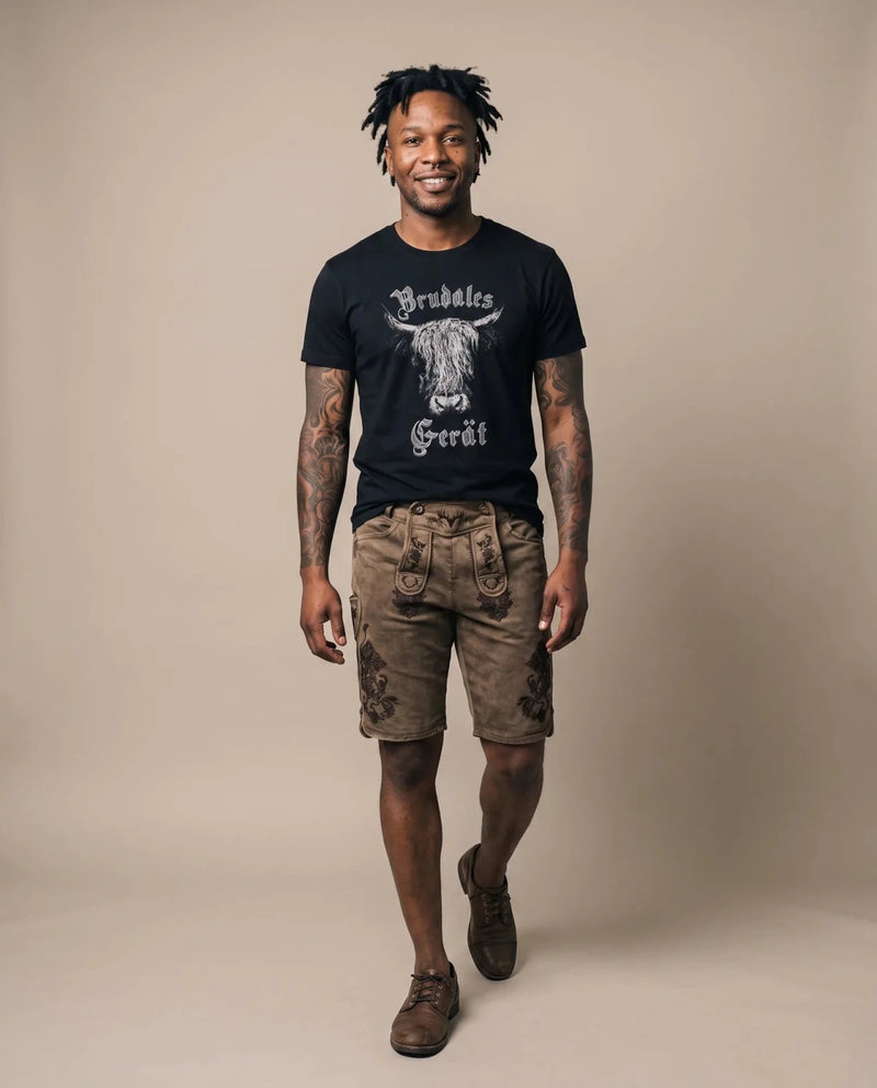 HENRI Herren-Hose Schlamm am Model in Bewegung – Hangowear