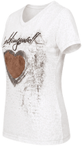 MAGGY Damen-Shirt Offwhite Vorderansicht in Trageform – Hangowear