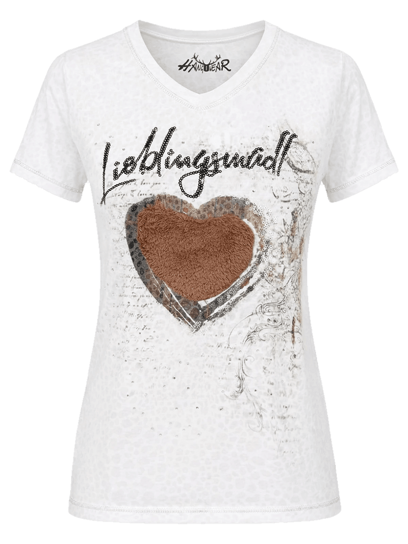 MAGGY Damen Trachten-Shirt Offwhite – Hangowear Trachtenmode für Oktoberfest & Volksfest