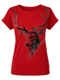 MAJA Damen Trachten-Shirt Rot – Hangowear Trachtenmode für Oktoberfest & Volksfest