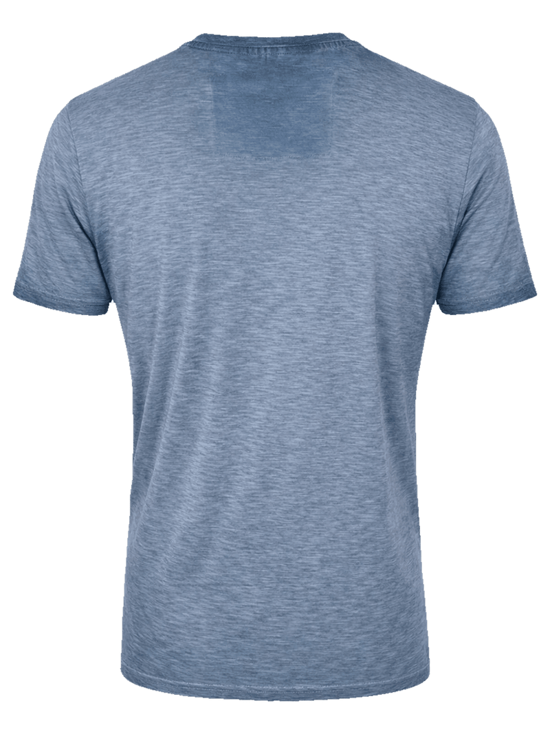 MALTE Herren Trachten-T-Shirt Blau Rückansicht – Hangowear Trachtenmode