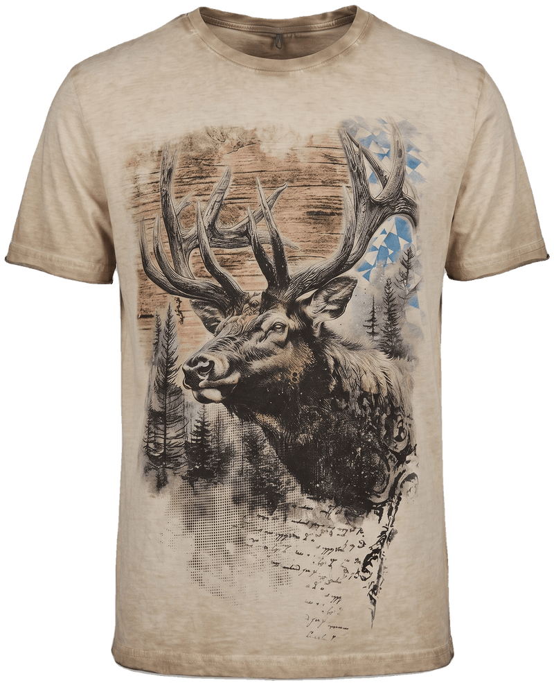 MANNI BAVARIA Herren-Shirt Beige Vorderansicht – Hangowear