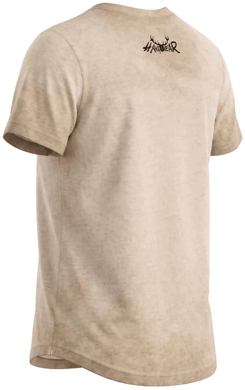 MANNI KIDS AUSTRIA Kinder-Shirt Beige Rückansicht in Trageform – Hangowear