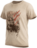 MANNI KIDS AUSTRIA Kinder-Shirt Beige Vorderansicht in Trageform – Hangowear