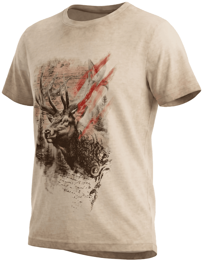 MANNI KIDS AUSTRIA Kinder-Shirt Beige Vorderansicht in Trageform – Hangowear
