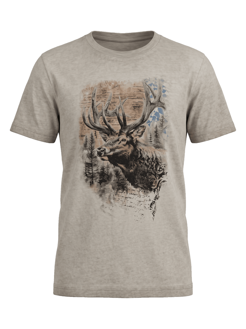 MANNI KIDS BAVARIA Kinder-Shirt Beige Vorderansicht – Hangowear