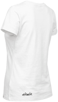 MARGA Damen-Shirt Weiß Rückansicht in Trageform – Hangowear