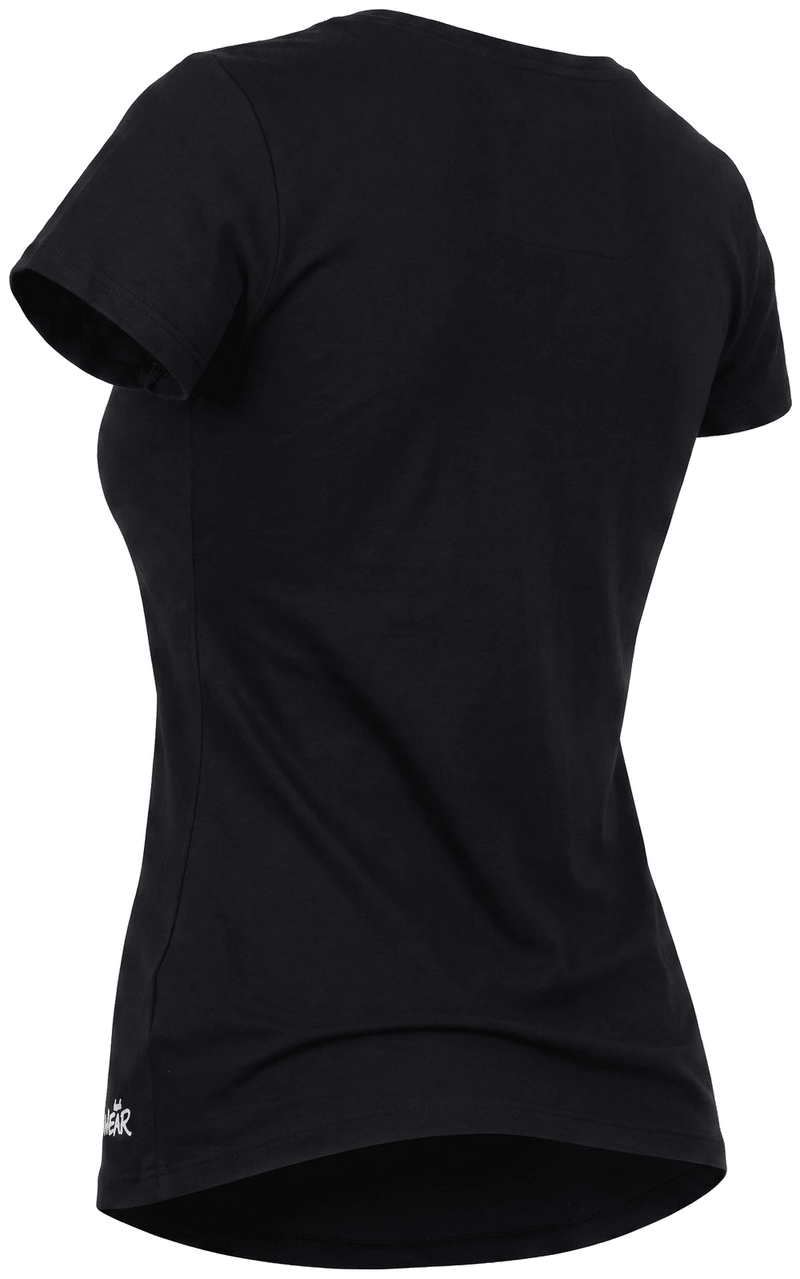 MARIANNE Damen-Shirt Schwarz Rückansicht in Trageform – Hangowear