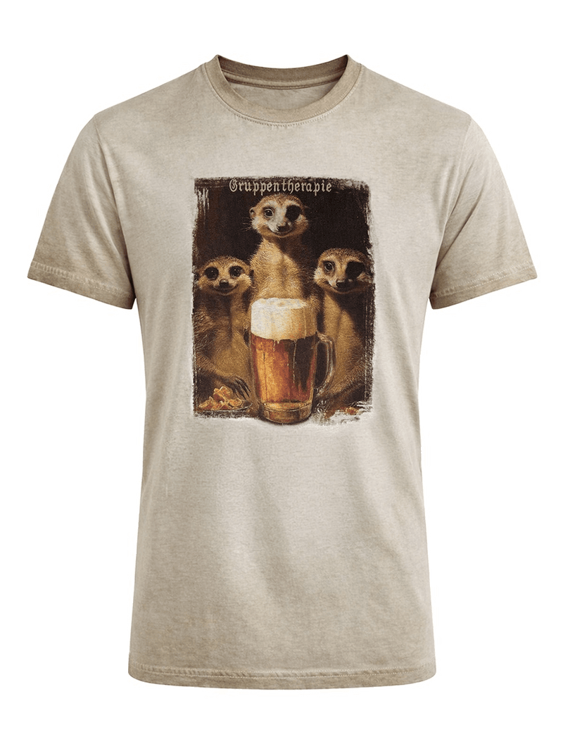 MARINO Herren-Shirt Beige Vorderansicht – Hangowear