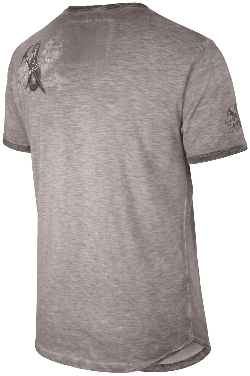 MARKUS Herren-Shirt Hellbraun Rückansicht in Trageform – Hangowear