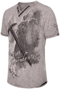 MARKUS Herren-Shirt Hellbraun Vorderansicht in Trageform – Hangowear