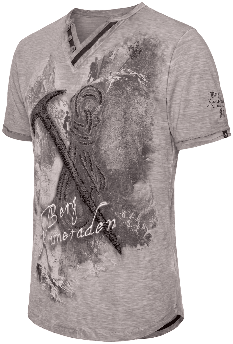 MARKUS Herren-Shirt Hellbraun Vorderansicht in Trageform – Hangowear