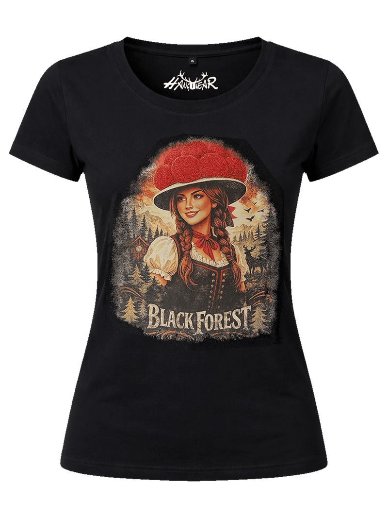 MARLIS Damen Trachten-Shirt Schwarz – Hangowear Trachtenmode für Oktoberfest & Volksfest