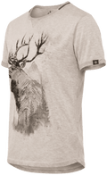MARLON Herren-Shirt Beige Vorderansicht in Trageform – Hangowear