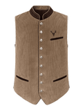 MARVIN Herren-Weste Beige Vorderansicht – Hangowear