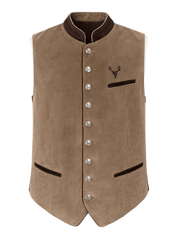 MARVIN Herren-Weste Beige Vorderansicht – Hangowear