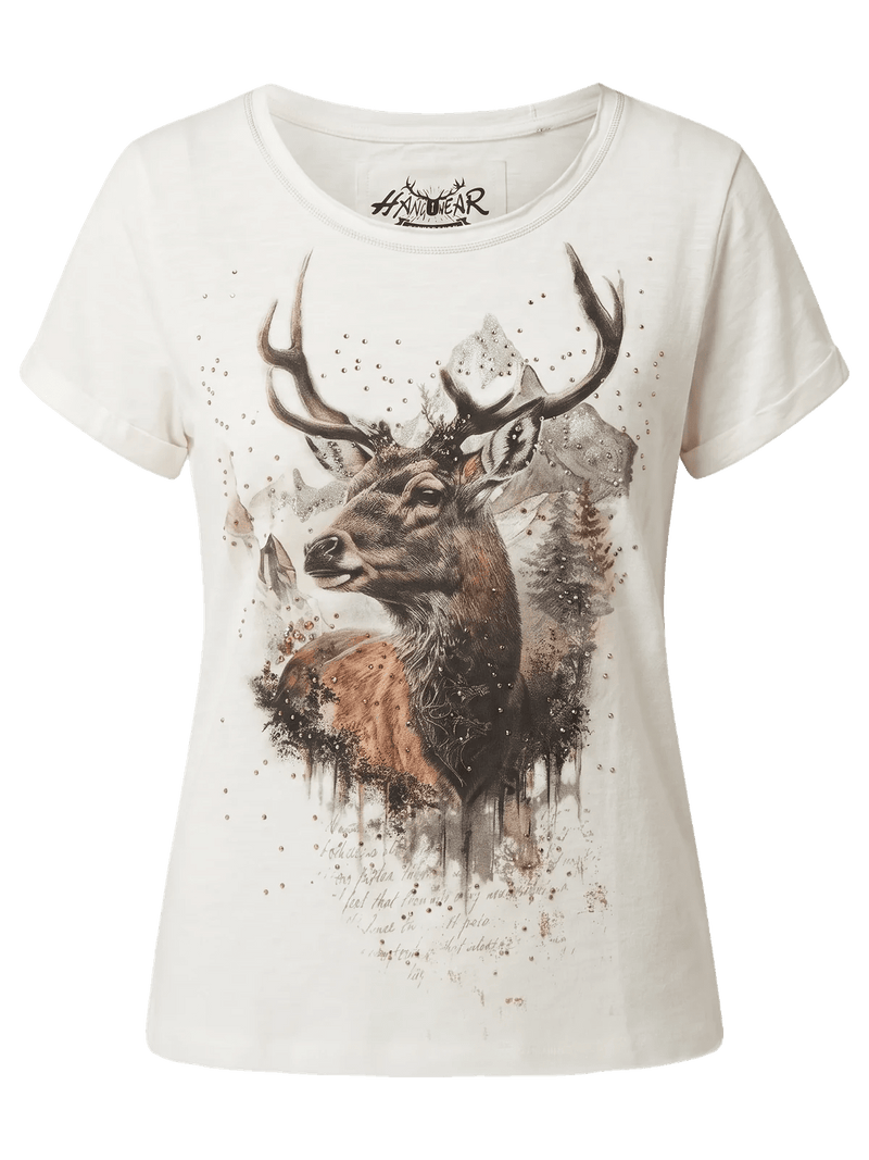 MATILDA Damen Trachten-Shirt Offwhite – Hangowear Trachtenmode für Oktoberfest & Volksfest