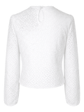 MELBA Damen-Bluse Offwhite Rückansicht – Hangowear