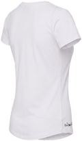 MELLI Damen-Shirt Weiß Rückansicht in Trageform – Hangowear