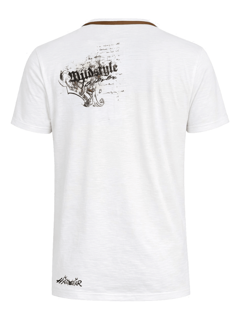 MERLIN Herren-Shirt Weiß Rückansicht – Hangowear