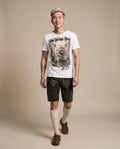 MERLIN Herren-Shirt Weiß am Model in Bewegung – Hangowear