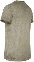 MILENKO Herren-Shirt Oliv Rückansicht in Trageform – Hangowear