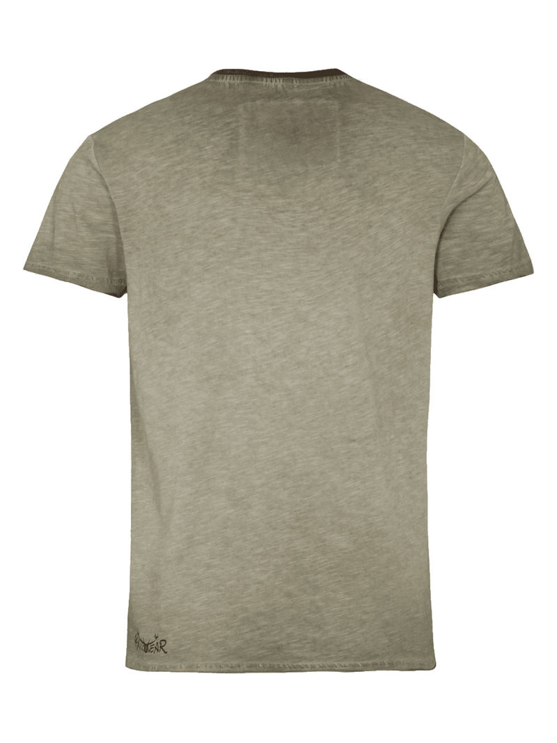 MILENKO Herren-Shirt Oliv Rückansicht – Hangowear