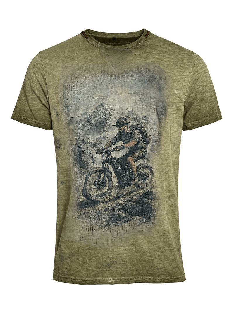 MILENKO Herren-Shirt Oliv Vorderansicht – Hangowear