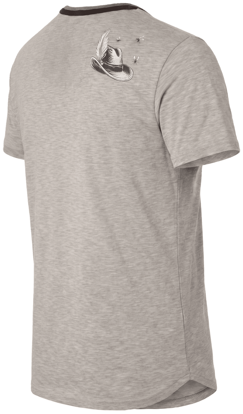 MILOS Herren-Shirt Hellbraun Rückansicht in Trageform – Hangowear