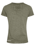MILVA Damen Trachten-Shirt Dunkelgrün Rückansicht – Hangowear Trachtenmode
