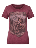MINDY Damen-Shirt Weinrot Vorderansicht – Hangowear