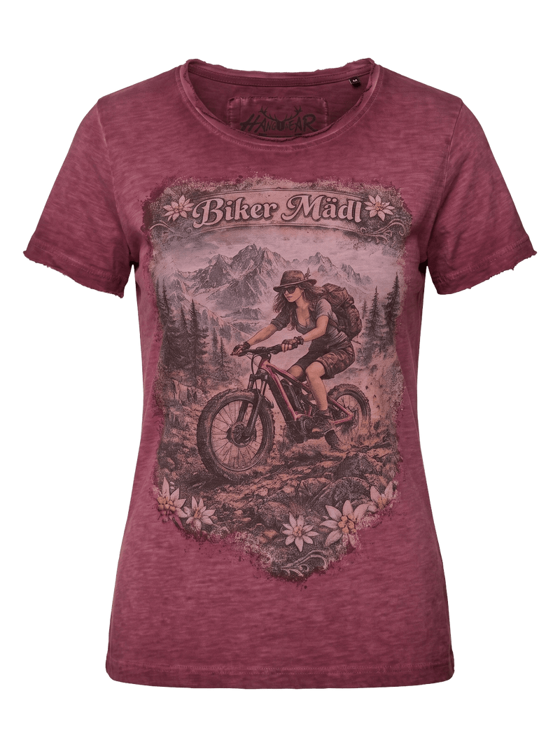 MINDY Damen-Shirt Weinrot Vorderansicht – Hangowear