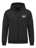 MONTY SWEATJACKE Herren-Sweatjacke Schwarz Vorderansicht – Hangowear