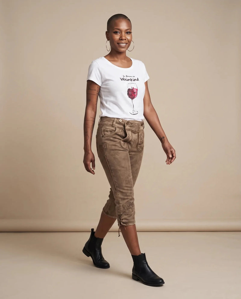 OVIDA KNIEBUND Damen-Hose Schlamm am Model in Bewegung – Hangowear