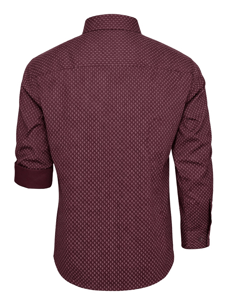 PEDRO Herren-Hemd Burgund Rückansicht – Hangowear