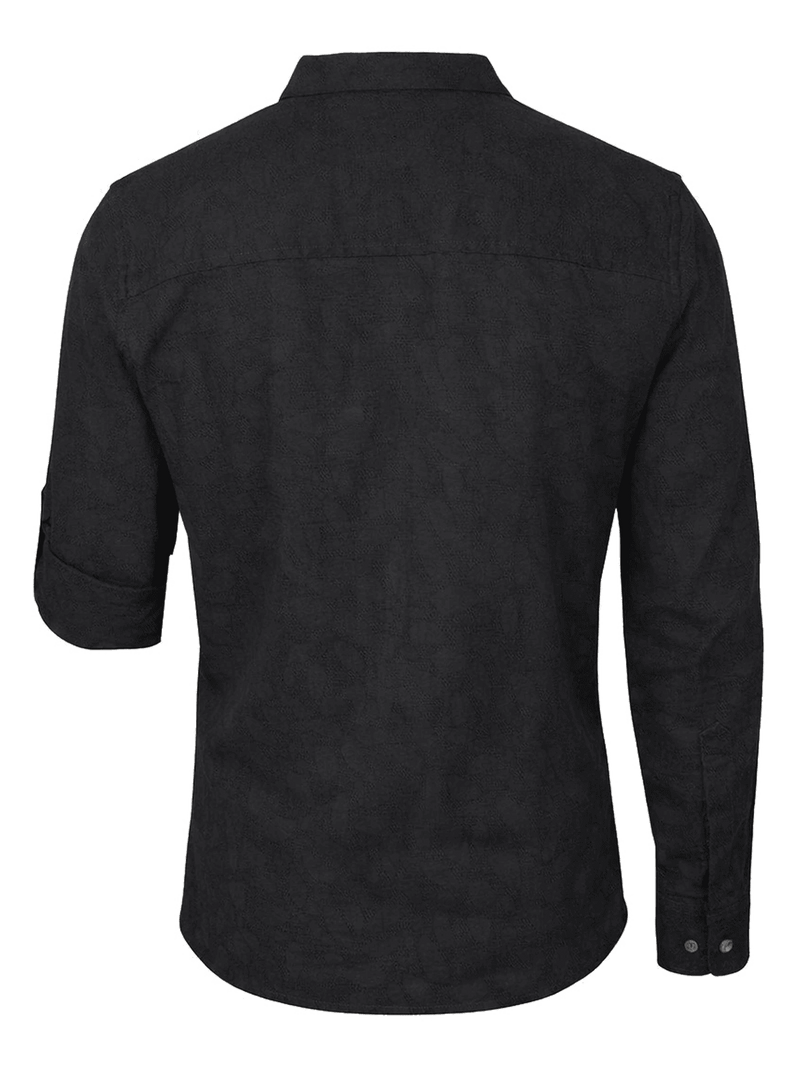 PERO Herren-Hemd Schwarz Rückansicht – Hangowear