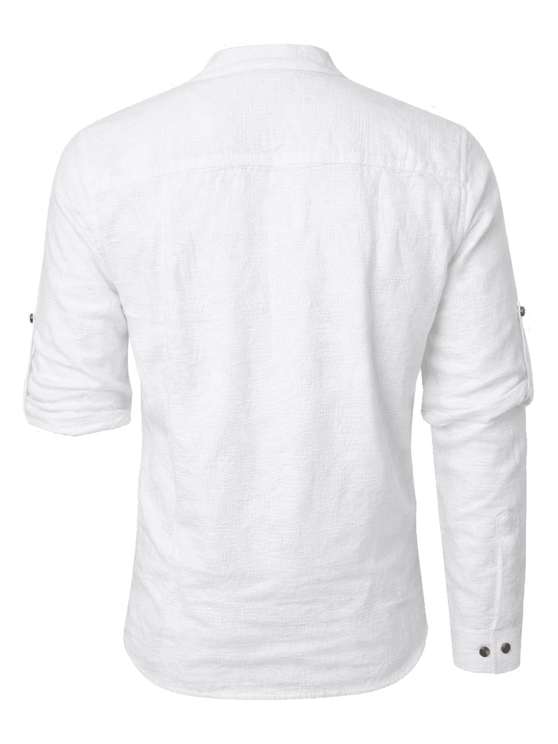 PERO Herren-Hemd Weiß Rückansicht – Hangowear