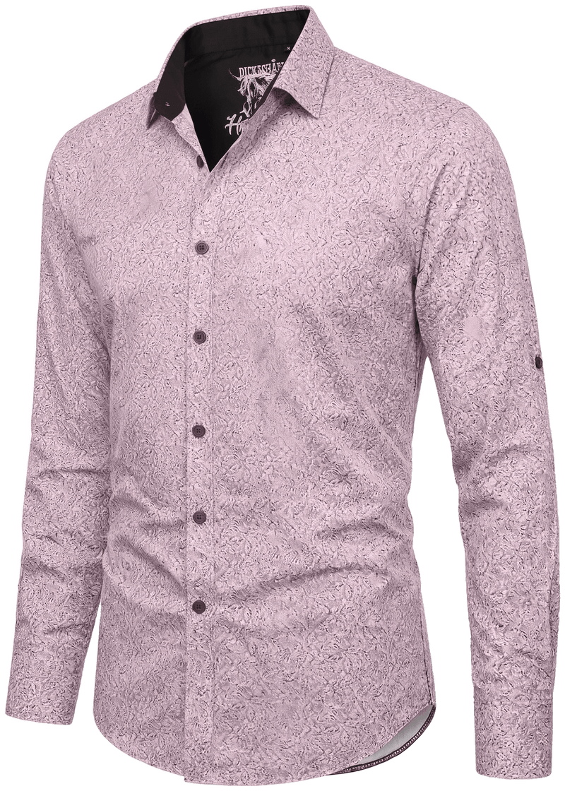 PLUTO Herren-Hemd Rose Vorderansicht in Trageform – Hangowear