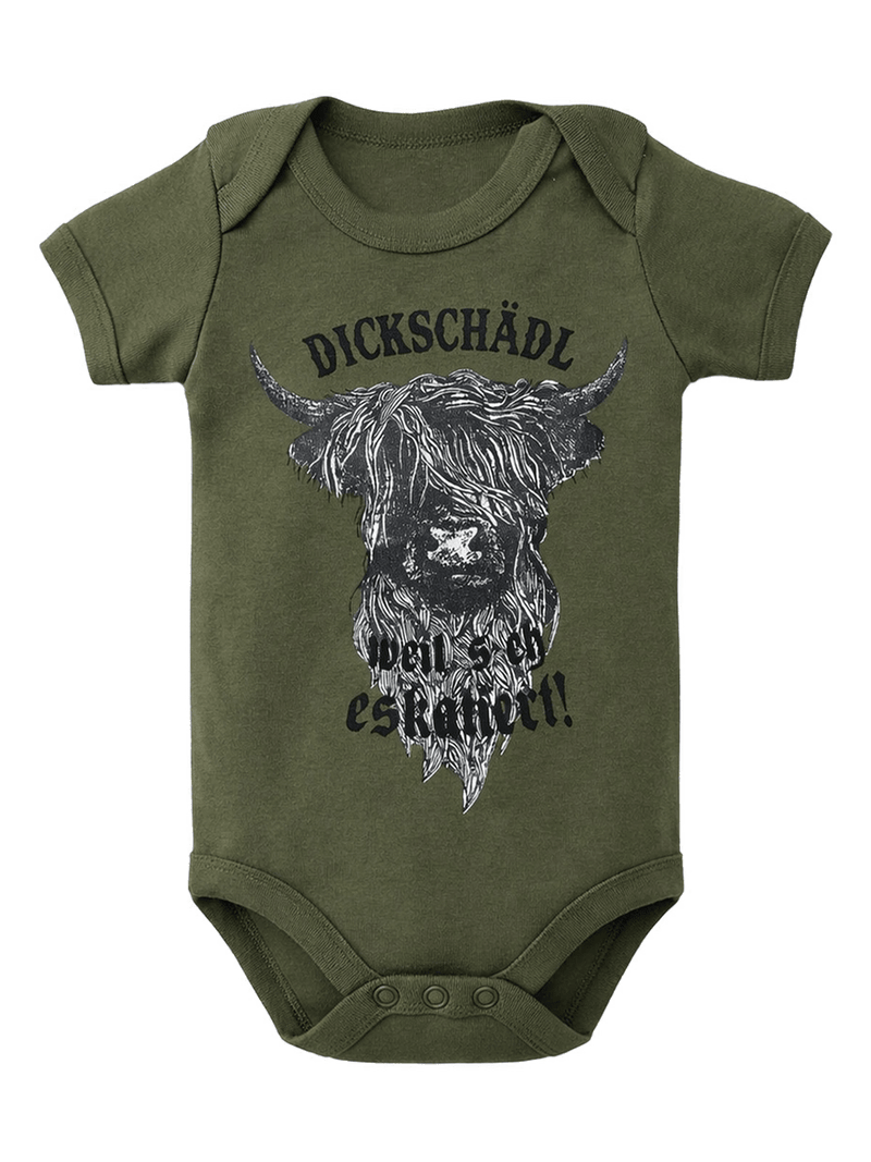 QANI BABY Kinder-Body Oliv Vorderansicht – Hangowear
