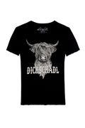 QANI MEN Trachten-Shirt Herren Schwarz Front – Hangowear Trachten-T-Shirt für Oktoberfest & Volksfest
