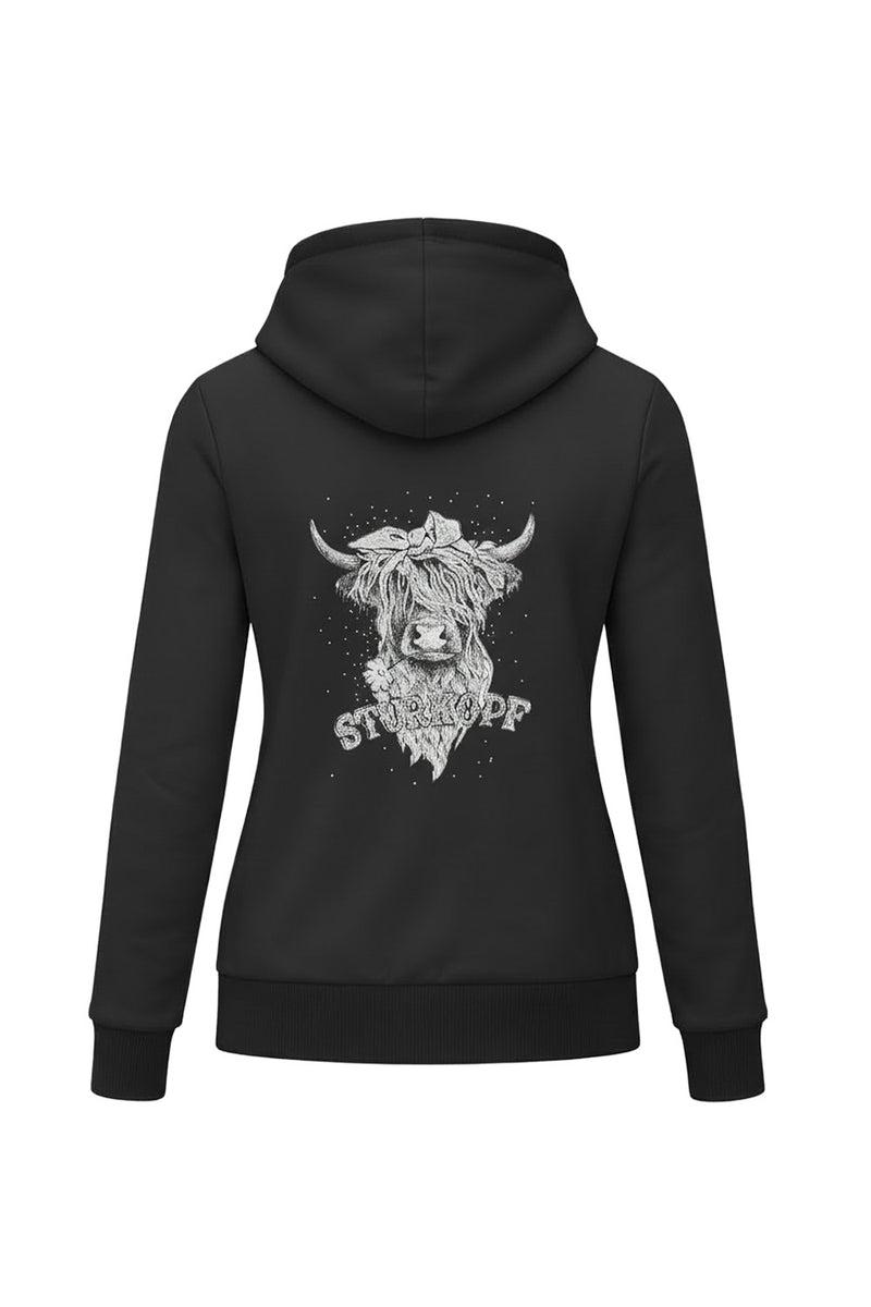 QUENTAYA DELUXE JACKE Rückenansicht – Hangowear Damen Trachten-Sweatjacke